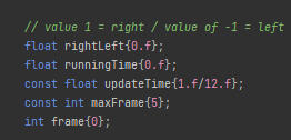 Animation calculation variables