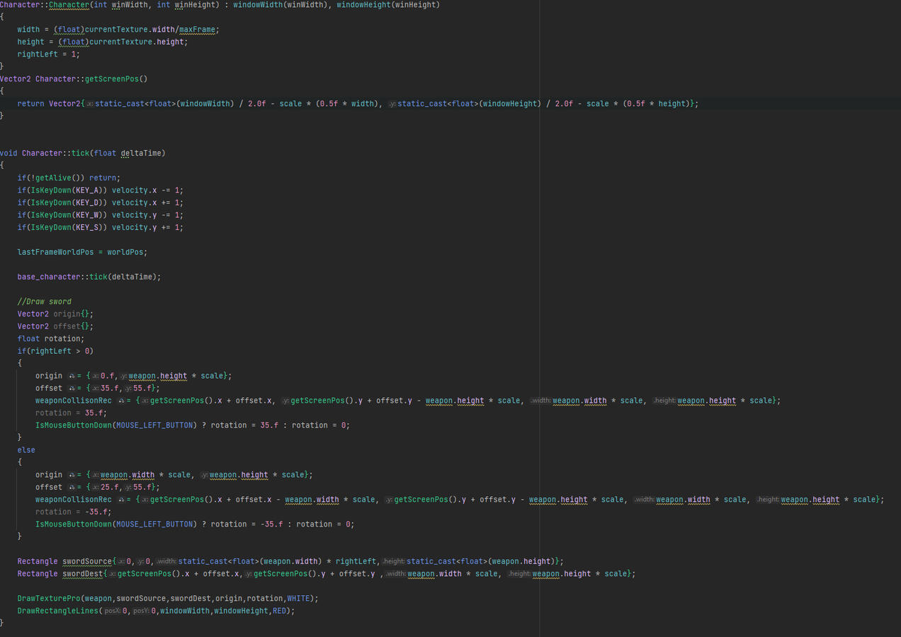 Character override and tick override